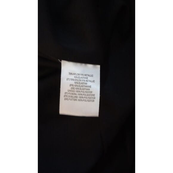 Nina Leonard Women's Size Medium Black & Gold Sparkle Knee Length Dress - Picture 7 of 8